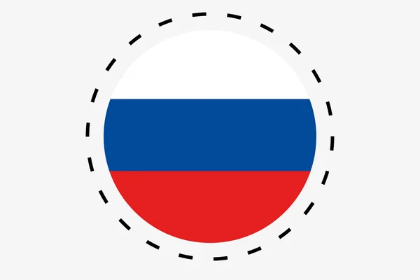 ロシアの国の 3 d アイソ メトリック旗イラスト — ストック写真
