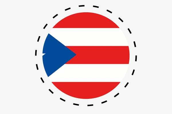 3D Isomric Flag Illustrazione del paese di Puerto Rico — Foto Stock