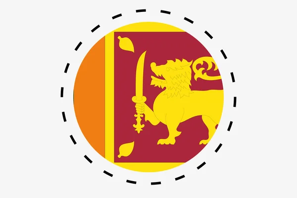 Иллюстрация трехмерного изометрического флага Шри-Ланки — стоковое фото