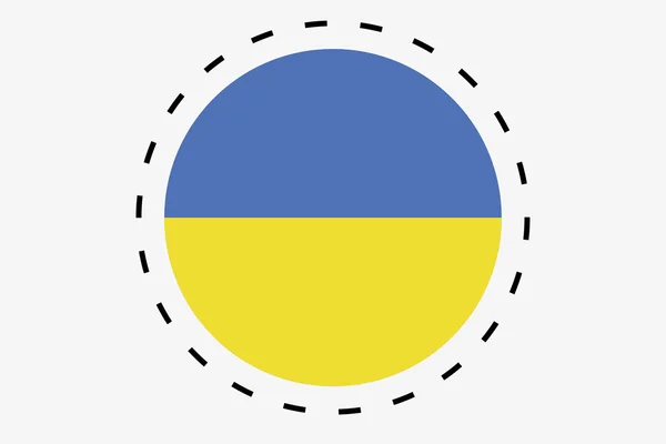 3 차원 isometric 플래그 일러스트 레이 션의 우크라이나의 국가 — 스톡 사진