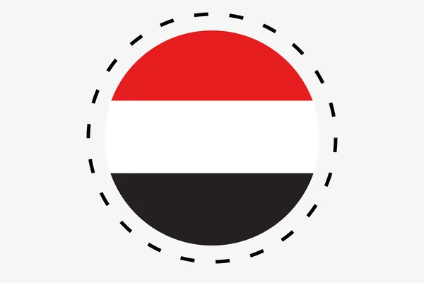 Drapeau ionique 3D Illustration du pays du Yémen — Photo