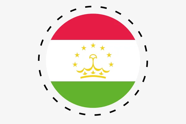 3D Isometrisk flagga Illustration av landet Tadzjikistan — Stockfoto