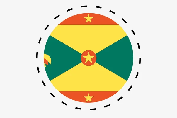 Grenada ülke 3D izometrik bayrağı çizimi — Stok fotoğraf
