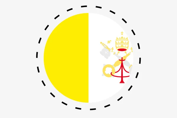Vatikan ülke 3D izometrik bayrağı çizimi — Stok fotoğraf