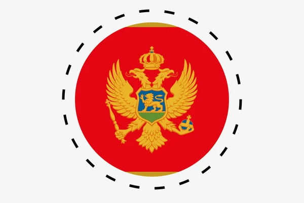 3D izometryczny flaga ilustracja kraju Czarnogóry — Zdjęcie stockowe