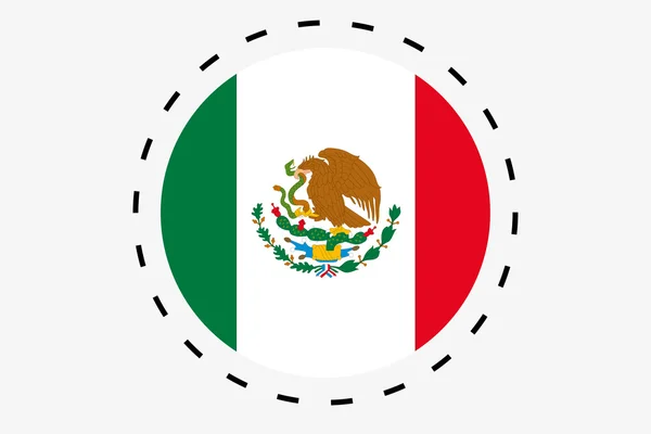 3D Isometric Flag Illustration of the country of Mexico — Stock Photo, Image