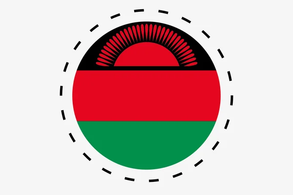 3D Isomric Flag Illustrazione del paese del Malawi — Foto Stock