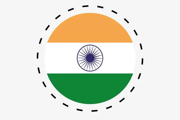 3D Isometric Flag Illustration of the country of India — Stock Photo, Image