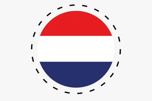 3D izometryczny flaga ilustracja kraju Holandia — Zdjęcie stockowe
