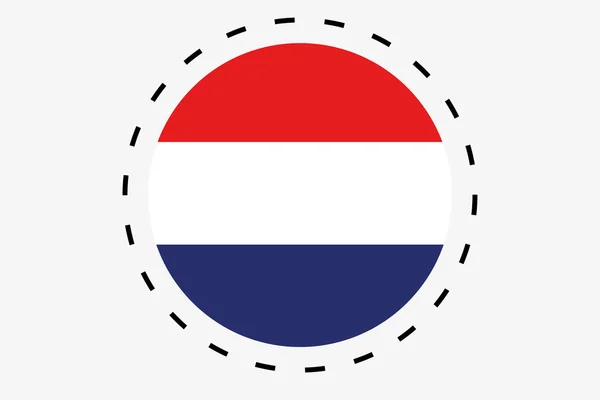 3D Isometrische vlag illustratie van het land van Nederland — Stockfoto