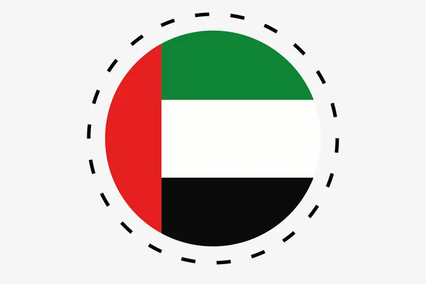 Ilustración de la bandera isométrica 3D del país de Emi Árabe Unido — Foto de Stock