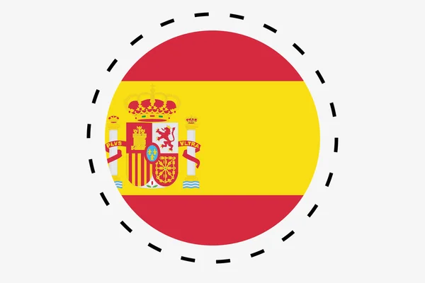 3D Isometric Flag Illustration of the country of Spain — Stock Photo, Image