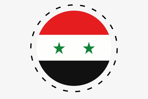 Иллюстрация трехмерного изометрического флага Сирии — стоковое фото