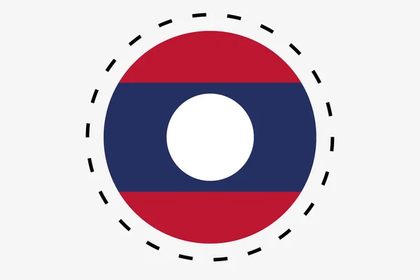 3D izometryczny flaga ilustracja kraju Laos — Zdjęcie stockowe