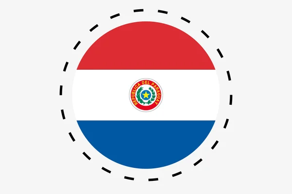 Bandera Isométrica 3D Ilustración del país de Paraguay —  Fotos de Stock