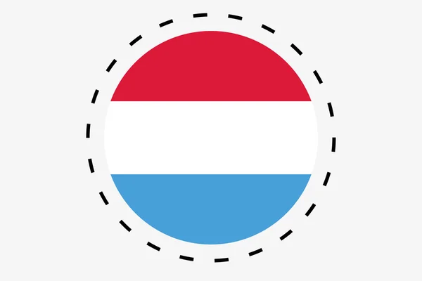 Lüksemburg ülke 3D izometrik bayrağı çizimi — Stok fotoğraf