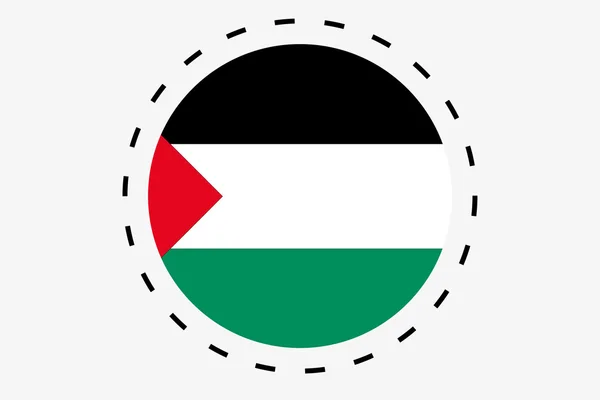 Filistin ülke 3D izometrik bayrağı çizimi — Stok fotoğraf