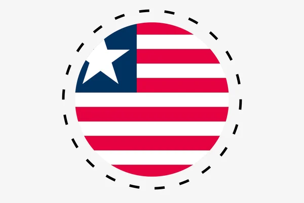 Ilustración de la bandera isométrica 3D del país de Liberia — Foto de Stock