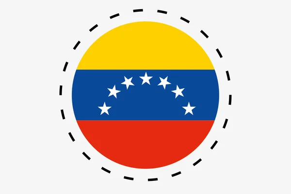 3D Isometric Flag Illustration of the country of Venezuela — Stock Photo, Image