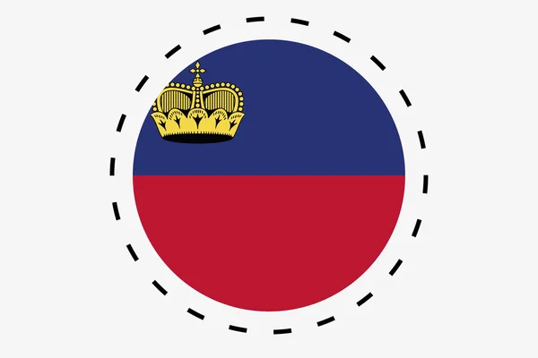 Иллюстрация трехмерного изометрического флага Лихтенштейна — стоковое фото