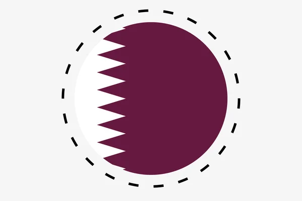 3D Isometric Flag Illustration of the country of Qatar — Stock Photo, Image