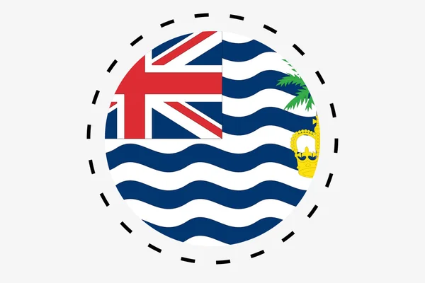 3D isometrische Flaggendarstellung des britisch-indischen Landes — Stockfoto