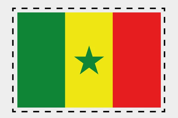 Ilustración de la bandera isométrica 3D del país de Senegal —  Fotos de Stock