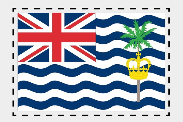 Drapeau ionique 3D Illustration du pays de l'Inde britannique — Photo