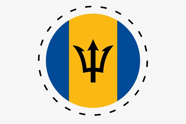 3D izometryczny flaga ilustracja kraju Barbados — Zdjęcie stockowe
