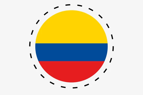 哥伦比亚全国三维等距旗图 — 图库照片
