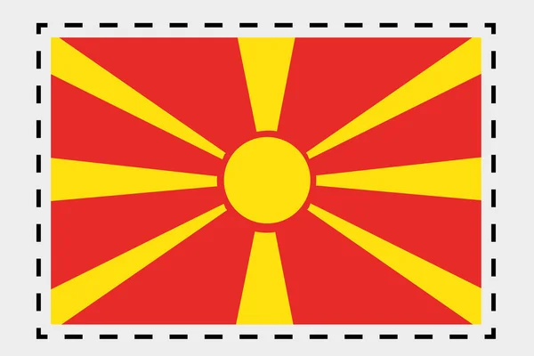 3D Isometric Flag Illustration of the country of Macedonia — Stock Photo, Image