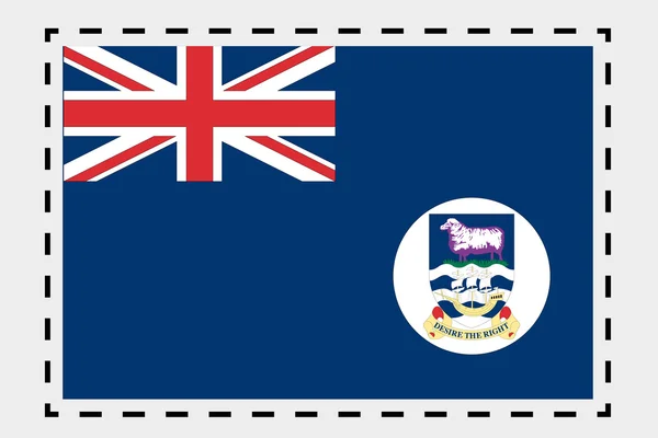 Bandeira Isométrica 3D Ilustração do país da Ilha Falkland — Fotografia de Stock