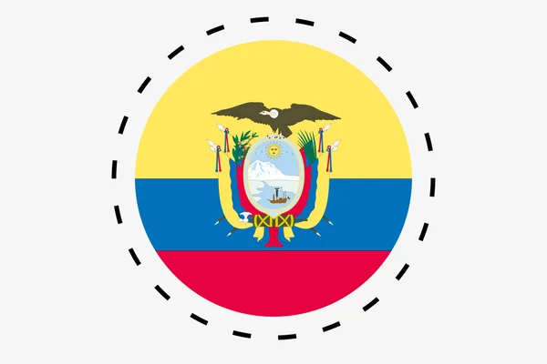 3D Isometric Flag Illustration of the country of Ecuador — Stock Photo, Image