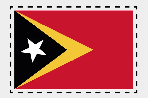 3D Isometrisk flagga Illustration av landet av Östtimor — Stockfoto