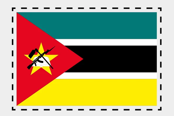 Ilustración de la bandera isométrica 3D del país de Mozambique —  Fotos de Stock