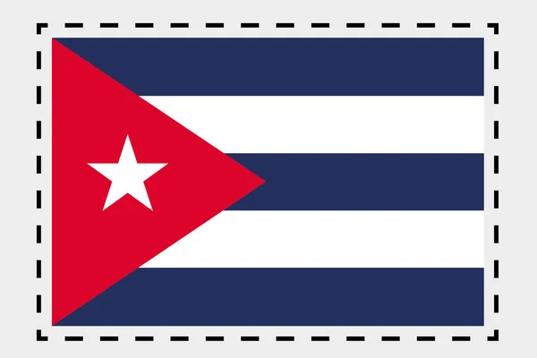 3D ισομετρική απεικόνιση της σημαίας της χώρας της Κούβας — Φωτογραφία Αρχείου