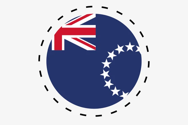 Drapeau ionique 3D Illustration du pays des Îles Cook — Photo