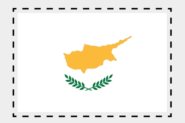 3D Isometric Flag Illustration of the country of Cyprus — Stock Photo, Image