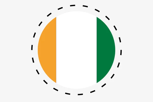 Bandeira Isométrica 3D Ilustração do país da Costa do Marfim — Fotografia de Stock
