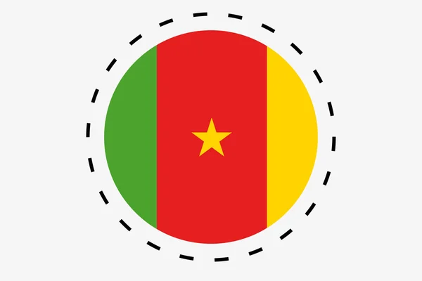 3D-s izometrikus jelző ábra az ország Kamerun — Stock Fotó
