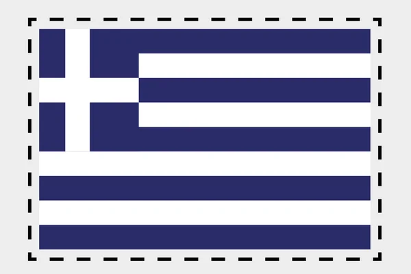 3D ισομετρική απεικόνιση της σημαίας της χώρας της Ελλάδας — Φωτογραφία Αρχείου