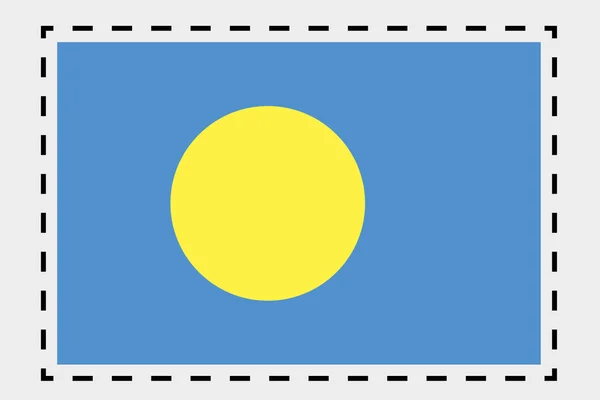 该国的帕劳三维等距旗图 — 图库照片