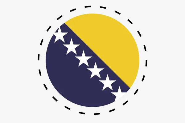 Иллюстрация трехмерного изометрического флага Боснии — стоковое фото