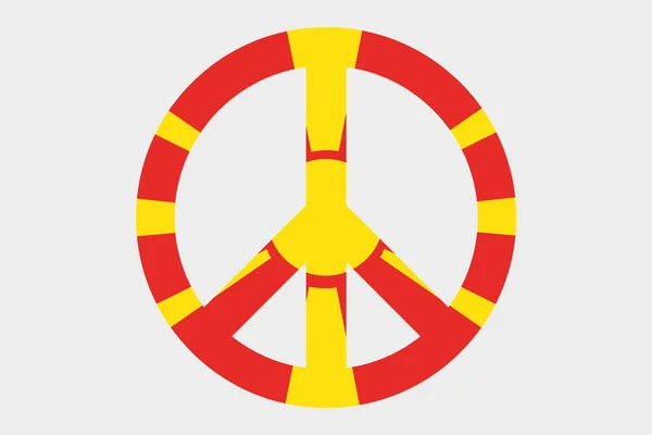 3D izometryczny flaga ilustracja kraju Macedonia — Zdjęcie stockowe