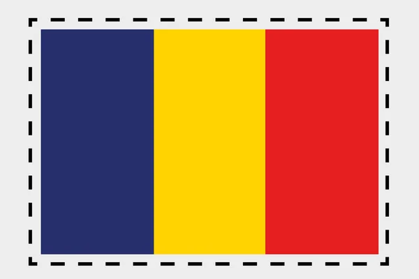 3D Isomric Flag Illustrazione del paese della Romania — Foto Stock