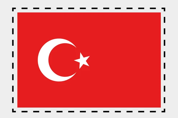 Bandeira Isométrica 3D Ilustração do país da Turquia — Fotografia de Stock