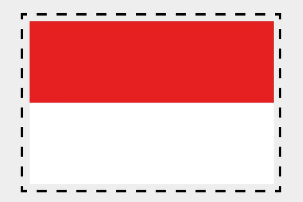 Иллюстрация трехмерного изометрического флага Индонезии — стоковое фото