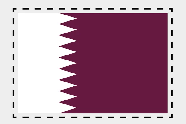 Ilustración de la bandera isométrica 3D del país de Qatar — Foto de Stock
