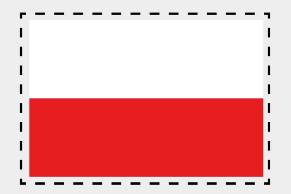 3D Isometrische vlag illustratie van het land van Polen — Stockfoto