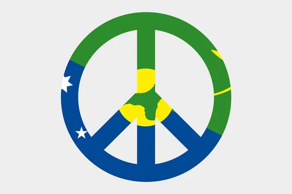 Bandeira Isométrica 3D Ilustração do país de Natal Islan — Fotografia de Stock